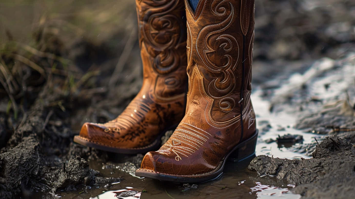 Ariat Cowboy Bootsin Mud Wallpaper