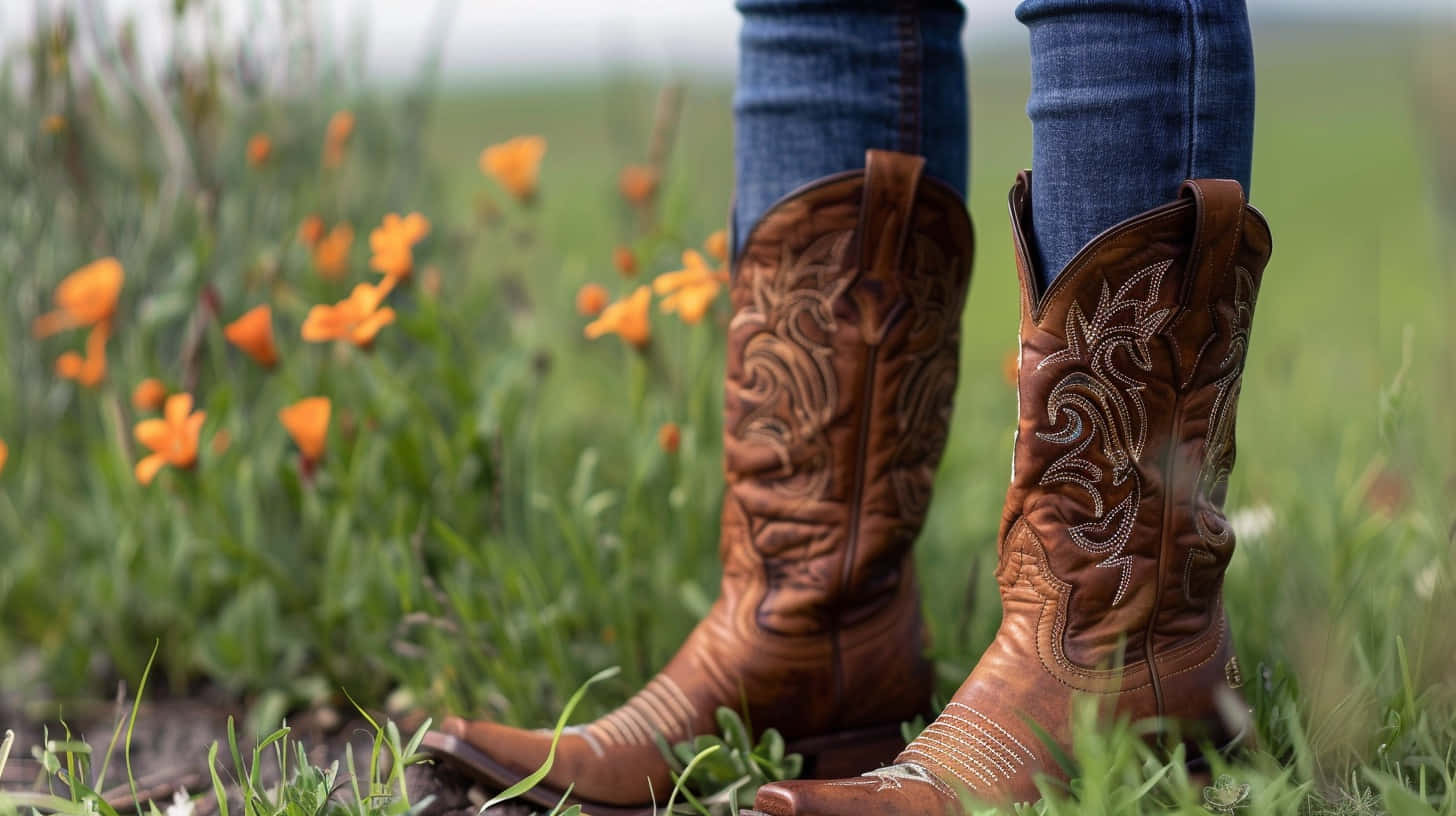 Ariat Western Bootsin Field Wallpaper