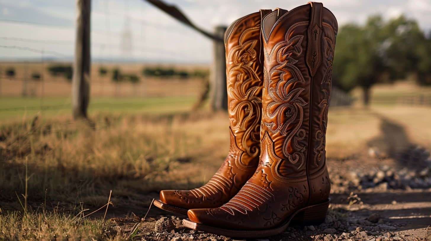 Ariat Western Cowboy Boots Countryside Wallpaper