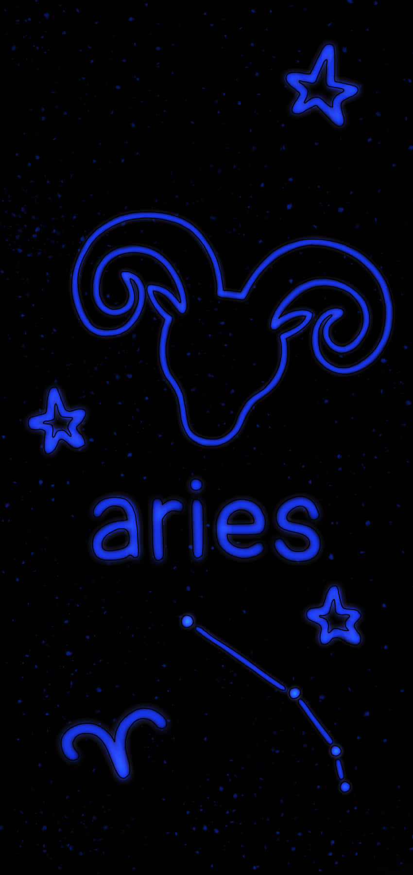 Aries Iphone Blue Line Art Wallpaper