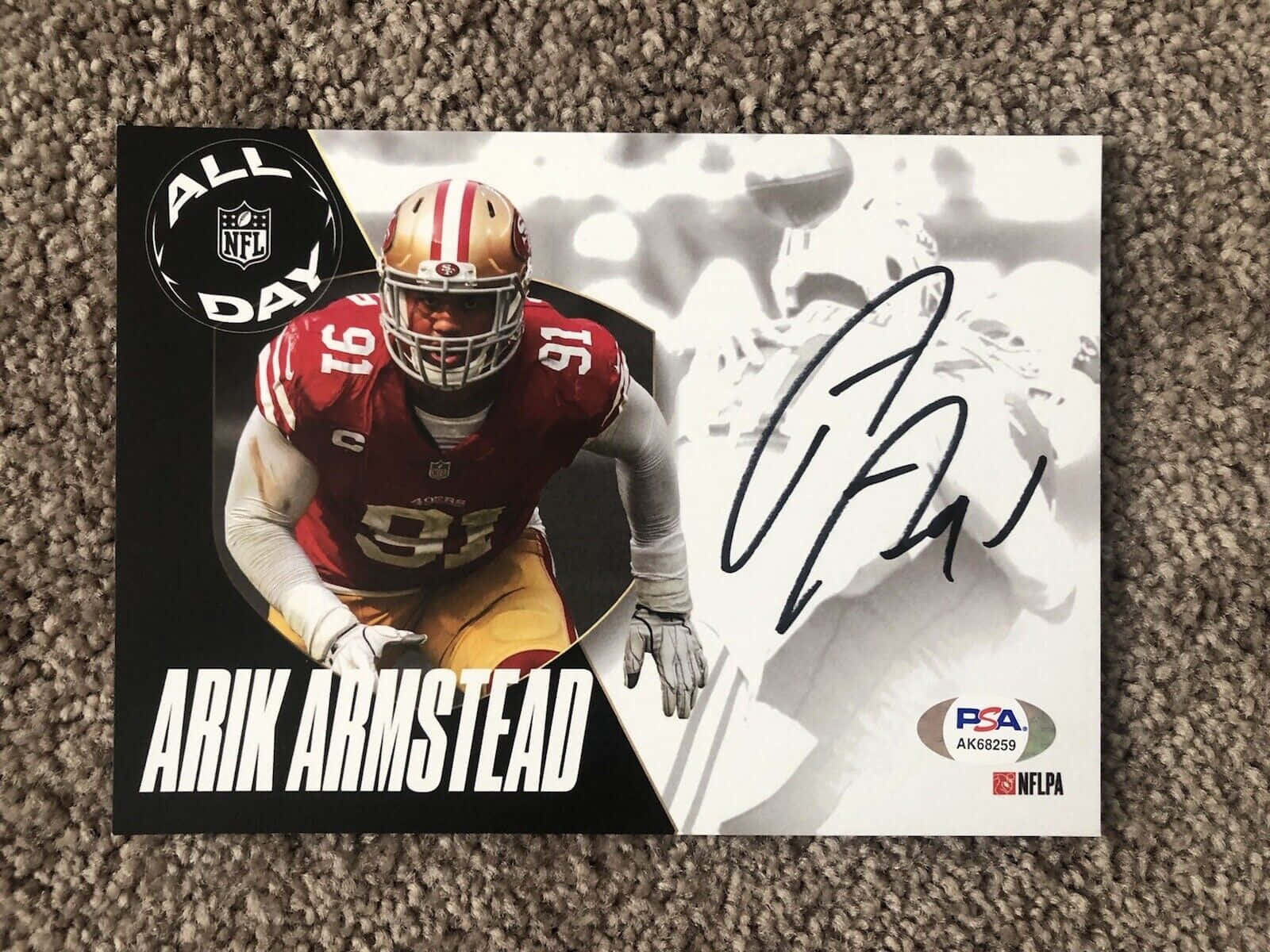 Arik Armstead San Francisco 49ers Signed Player Card Wallpaper