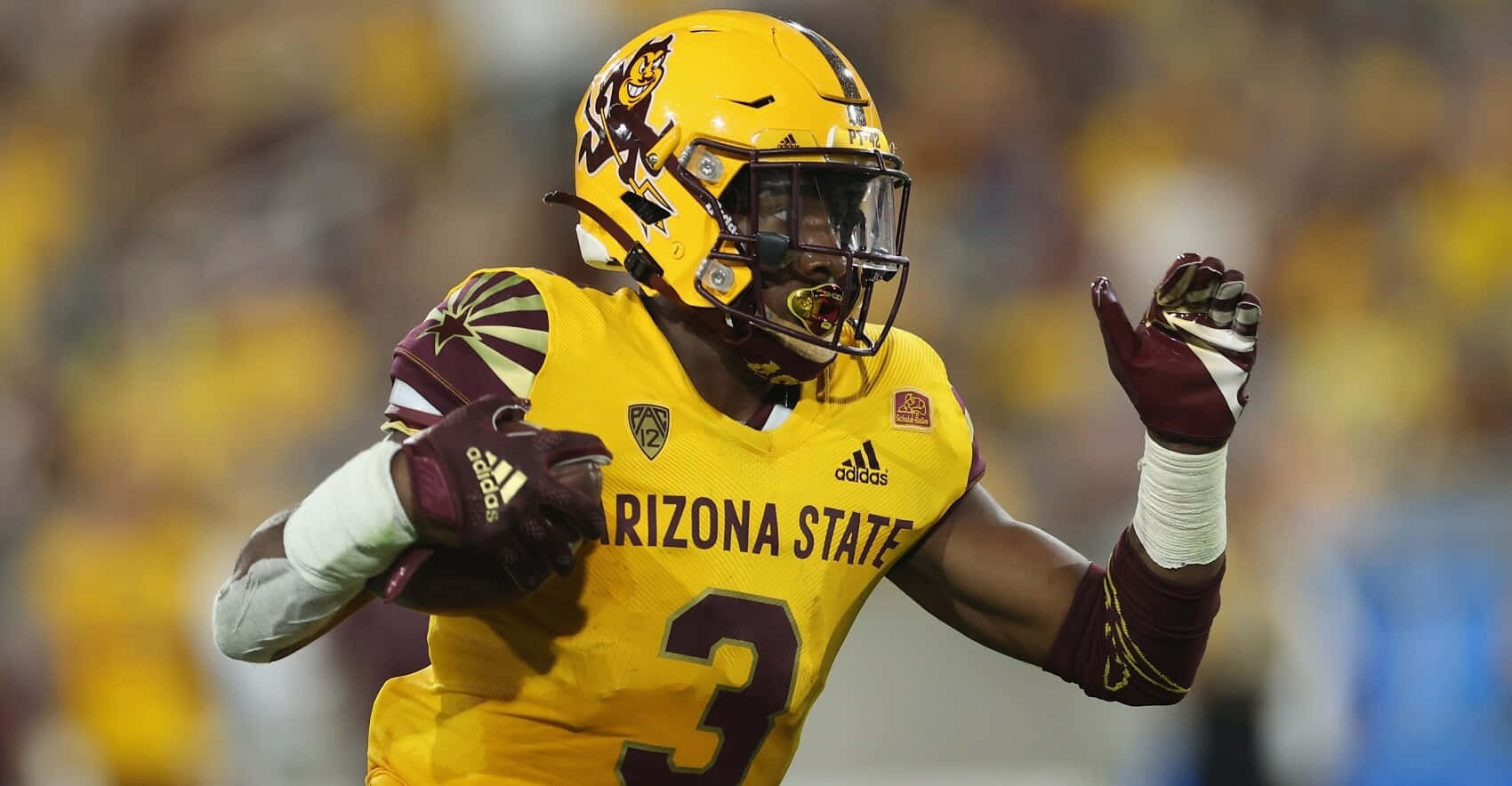 Arizona State Football Player Action Shot Wallpaper