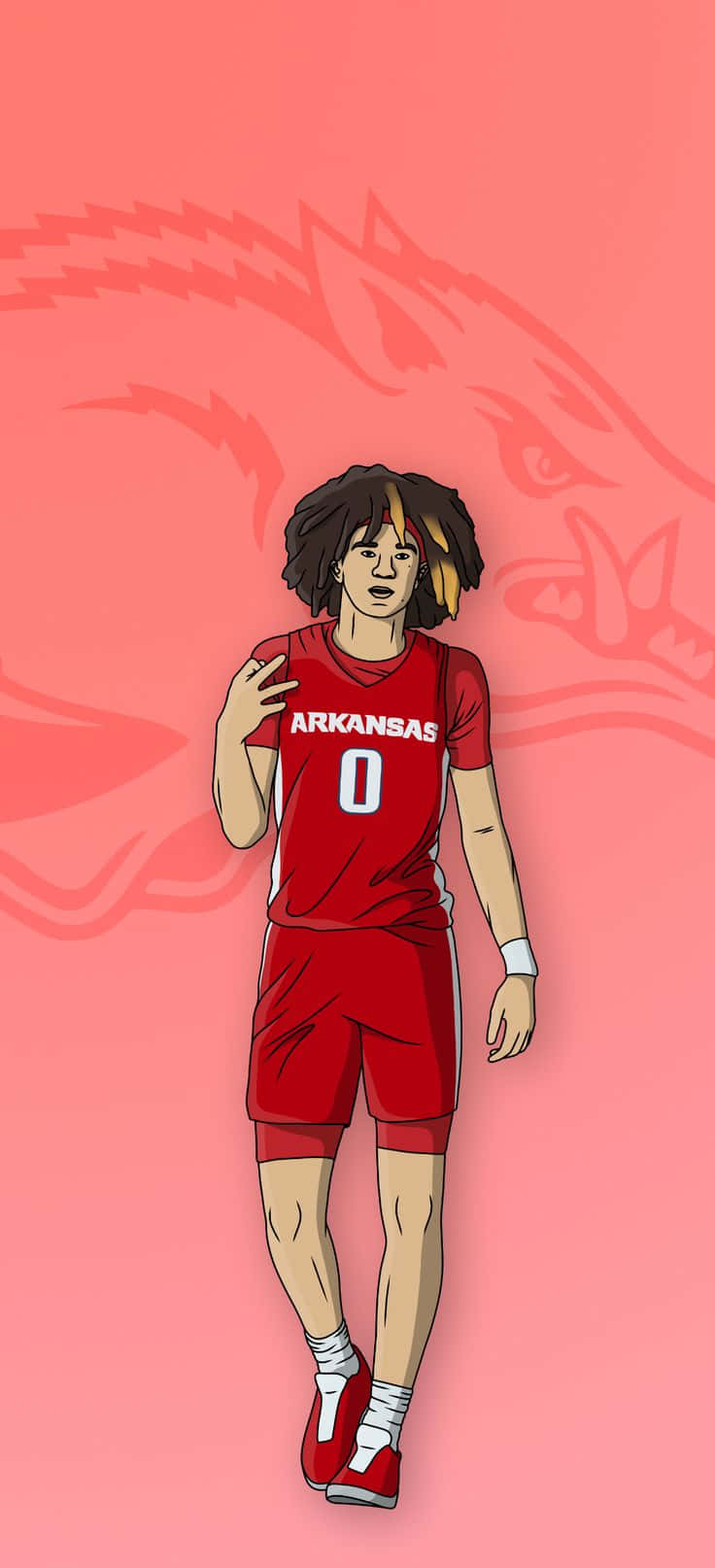 Arkansas Athlete Illustration Wallpaper