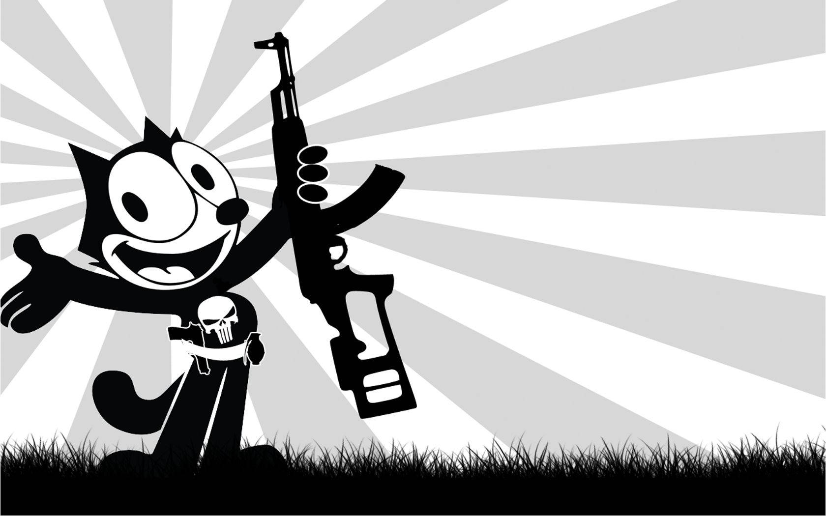 Armed Felix The Cat Wallpaper