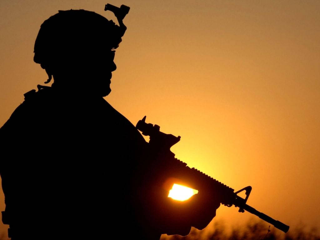 Armed Military At Dusk Wallpaper