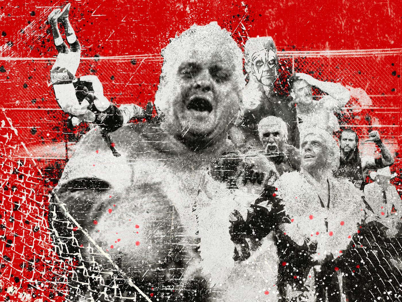 Arn Anderson Stylized Grunge Poster Wallpaper