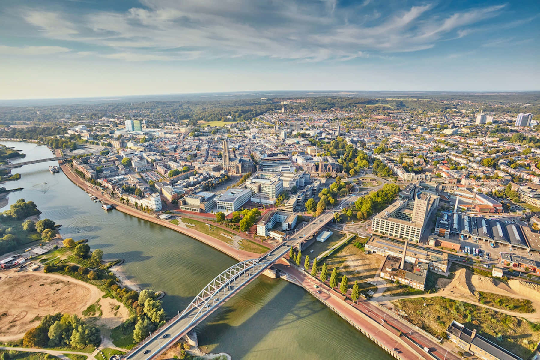 Arnhem Cityscape Aerial View Wallpaper