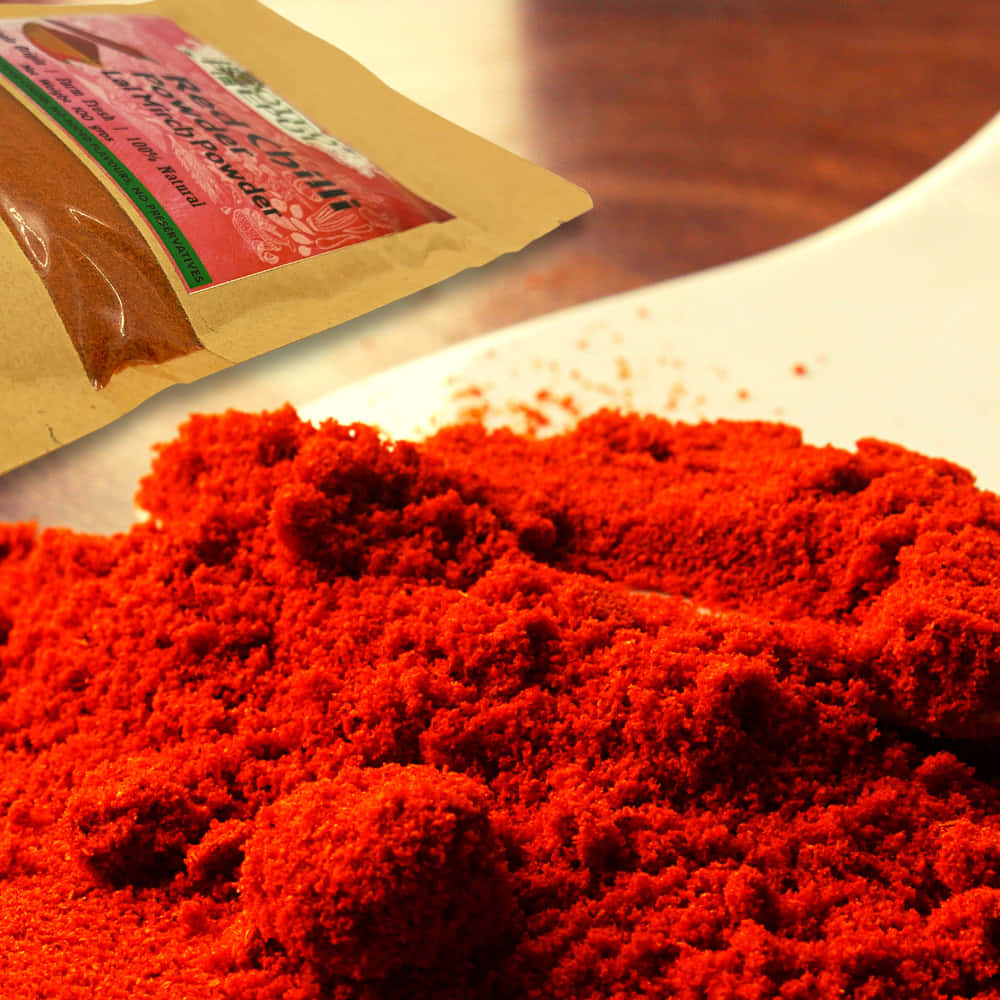 Aromatic Red Chili Powder In A Bowl Wallpaper