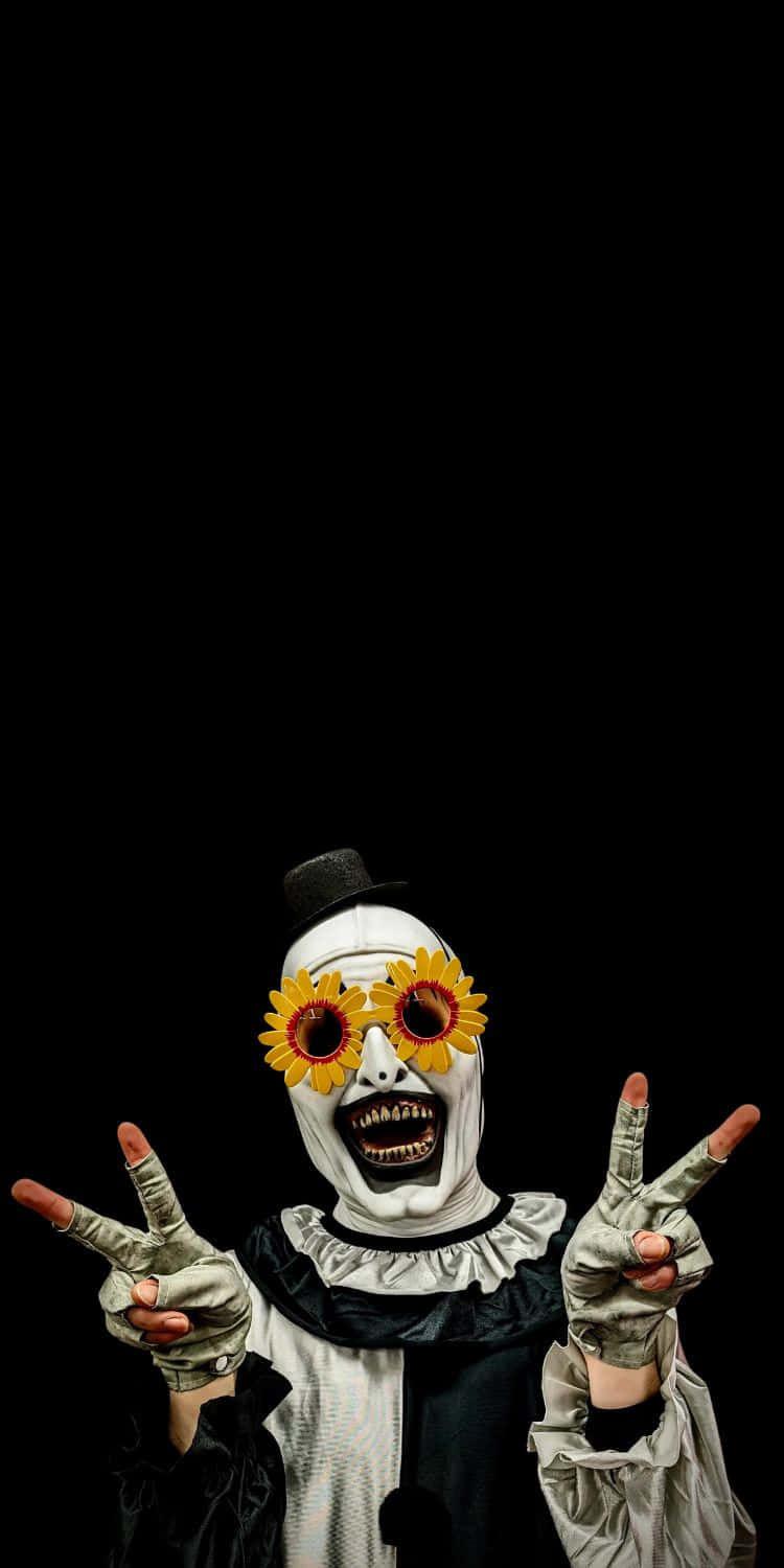 Art The Clown Peace Signs Wallpaper