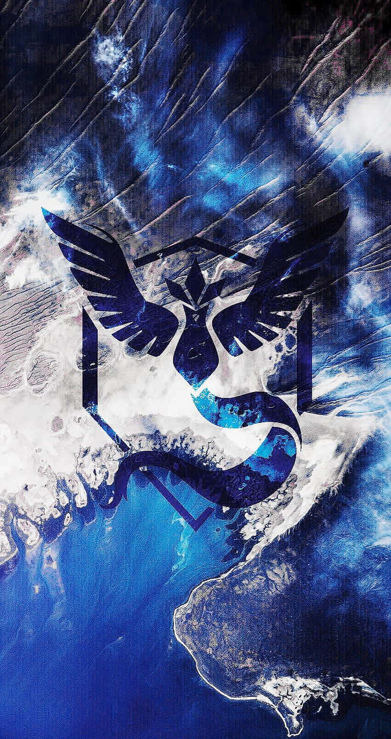 Articuno In Fluid Art Background Wallpaper