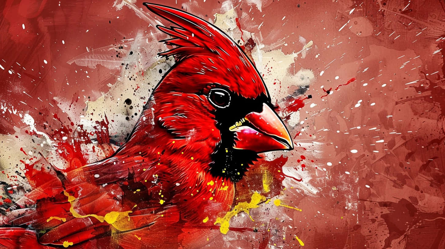 Artistic Cardinal Bird Representation Wallpaper