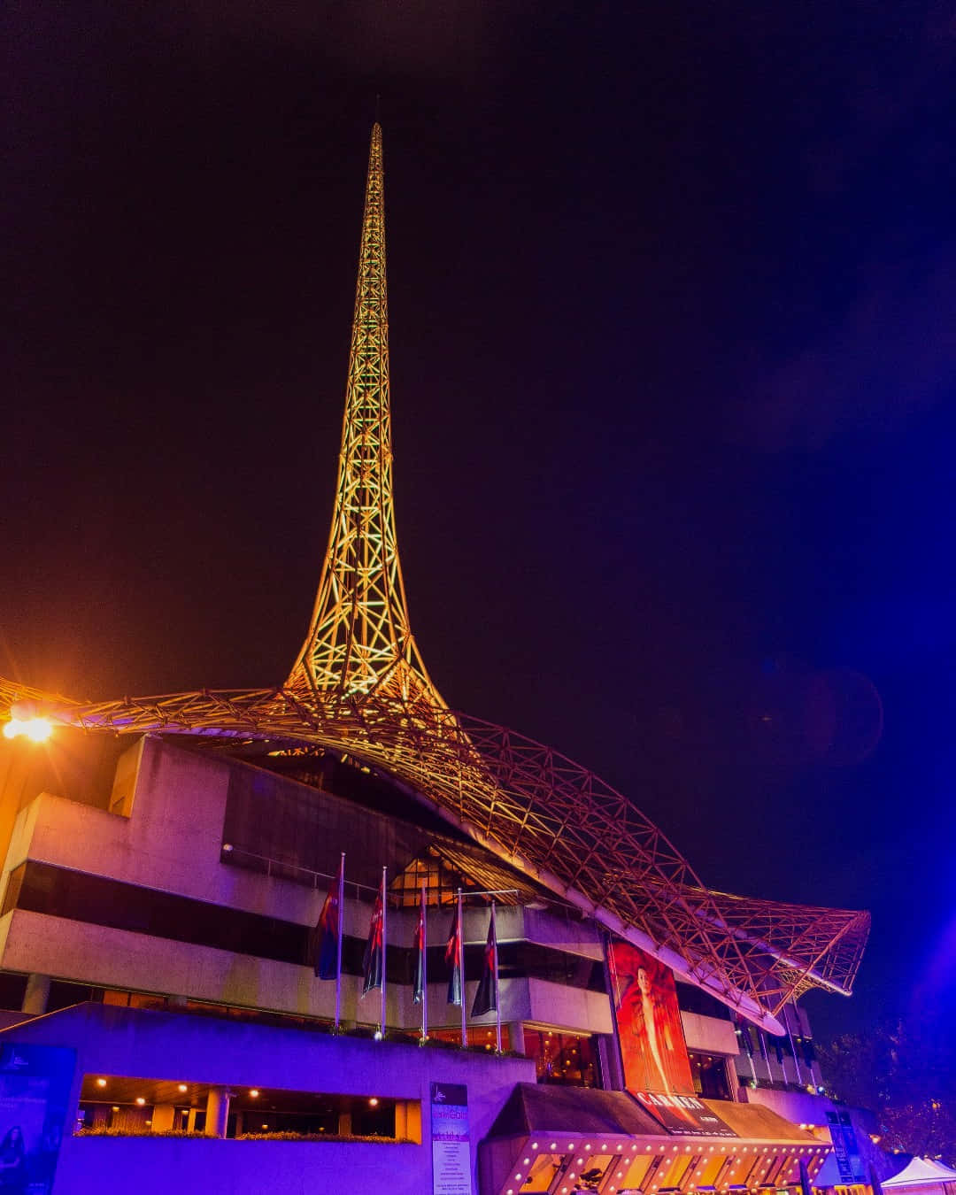 Arts Centre Melbourne Spire Night Wallpaper