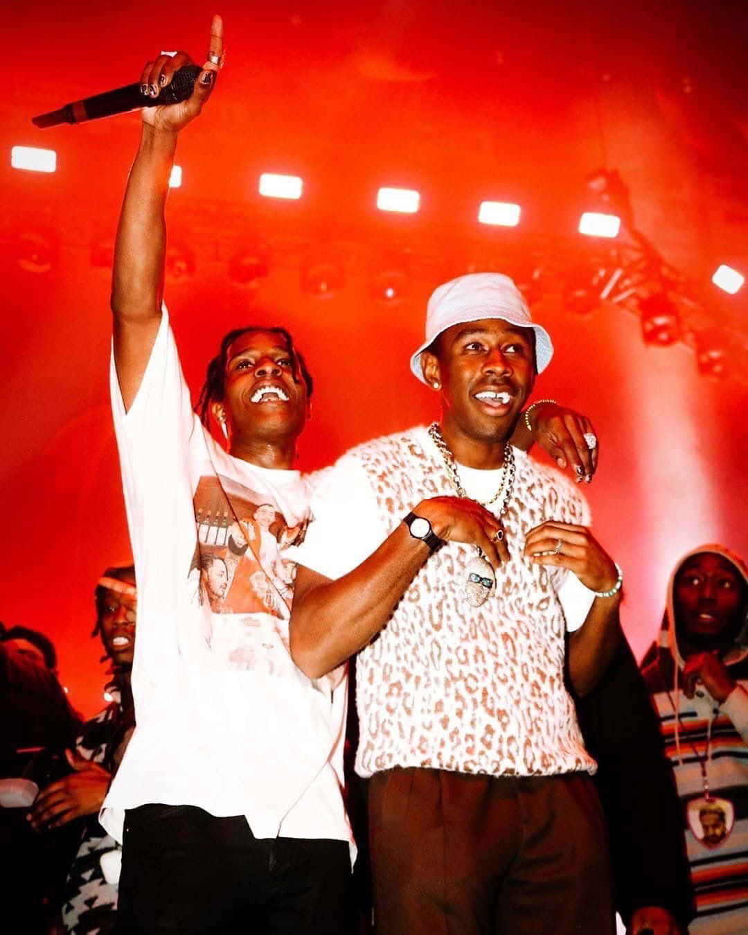 Asap Rocky And Tyler Pose Together Wallpaper