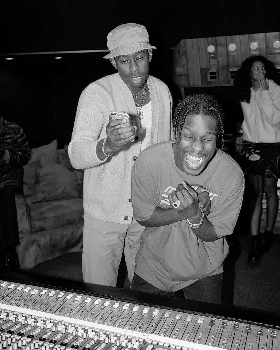 Asap Rocky And Tyler The Creator Spark Joy With A Joyful Smile Wallpaper