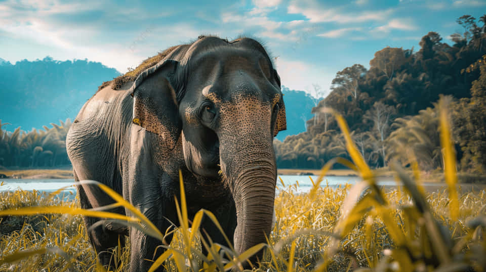 Asian_ Elephant_in_ Natural_ Habitat.jpg Wallpaper