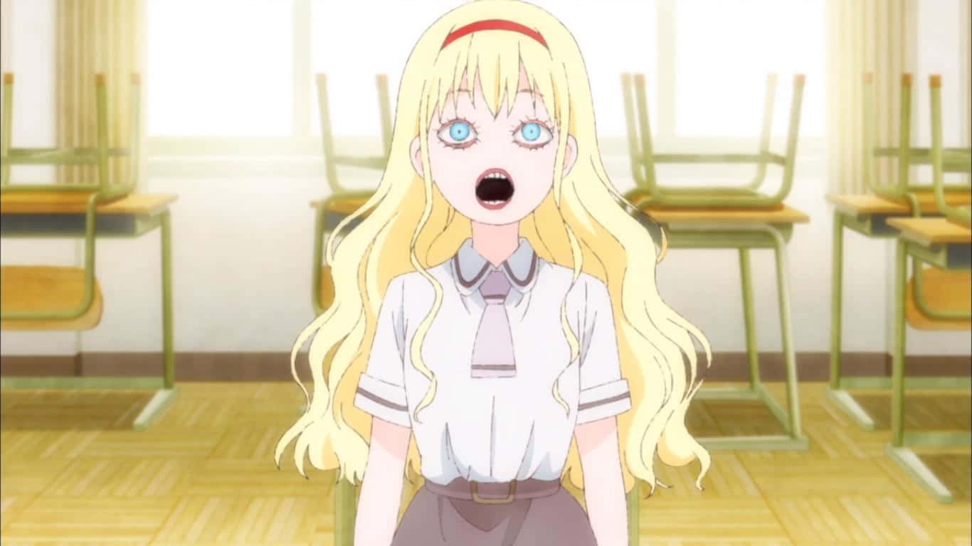 Asobi Asobase Olivia Surprised Wallpaper