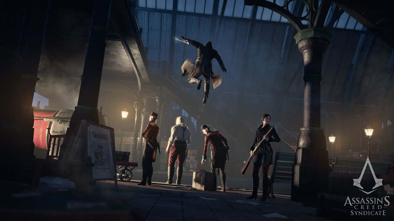 Assassin's Creed Syndicate - Evie And Jacob Frye In Action Wallpaper