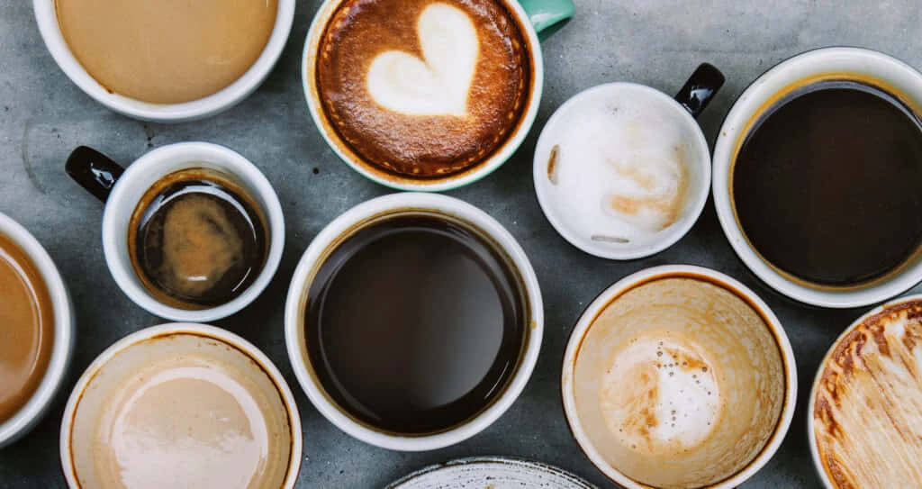 Assorted Morning Coffee Selection Wallpaper