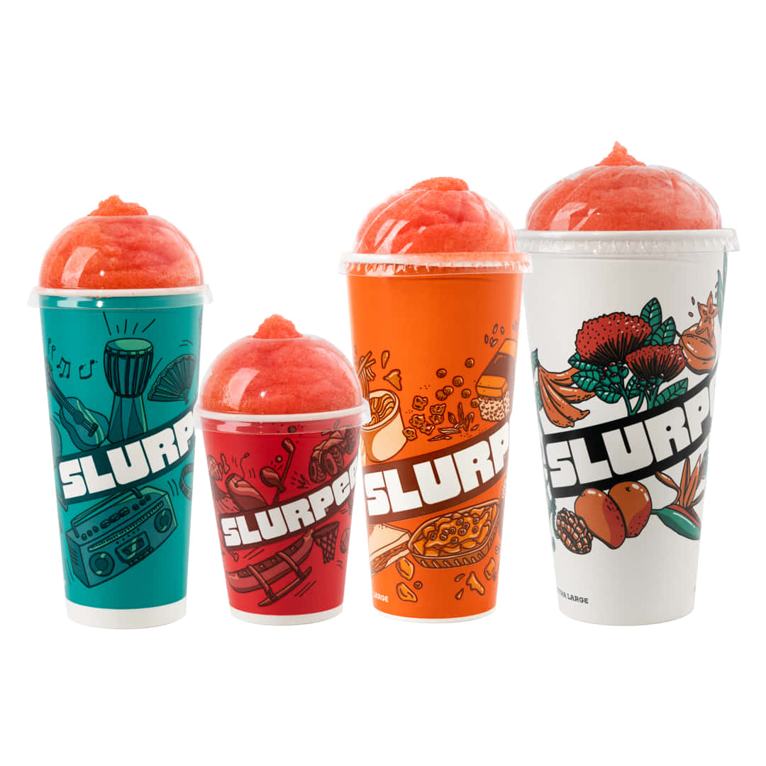 Assorted Slurpee Cups Lineup Wallpaper