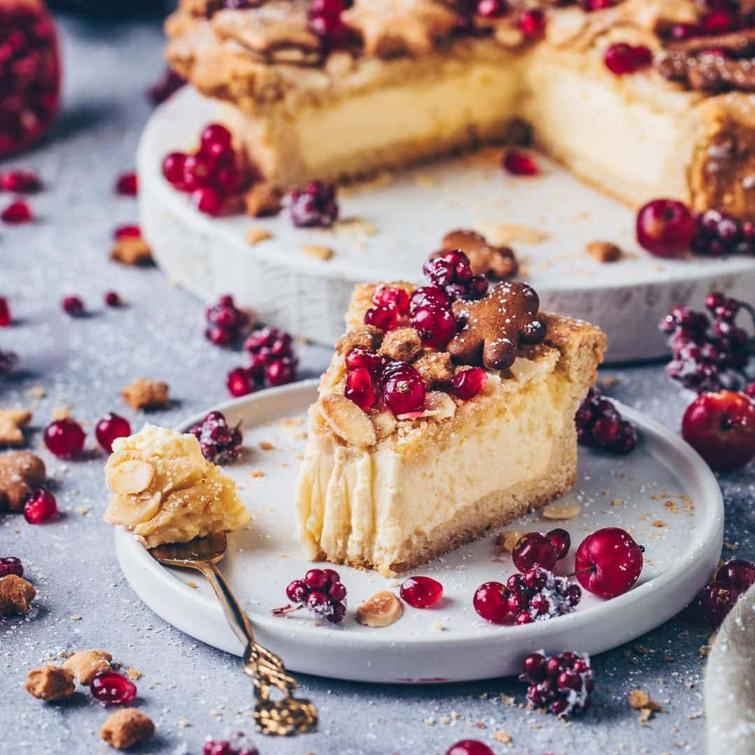 Assortment Of Winter Desserts On A Table Wallpaper