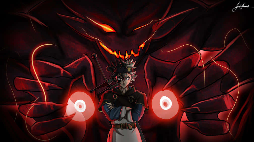 Asta Unleashes The Power Of His Demon From Black Clover Wallpaper