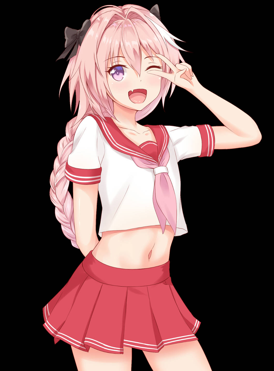 Astolfo In Pink School Uniform Wallpaper