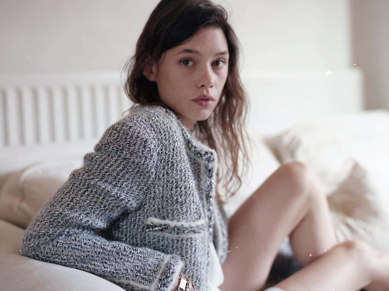 Astrid Berges-frisbey Posing For A Portrait Wallpaper