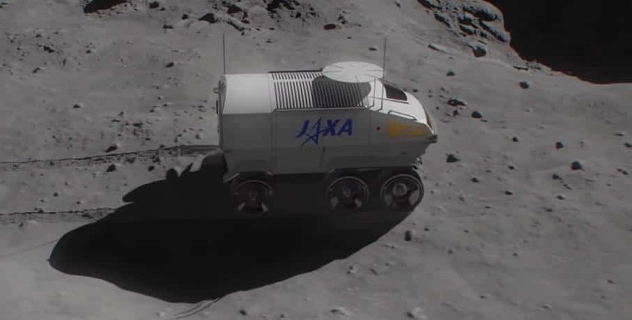 Astronaut Exploring Moon's Surface With Lunar Rover Wallpaper