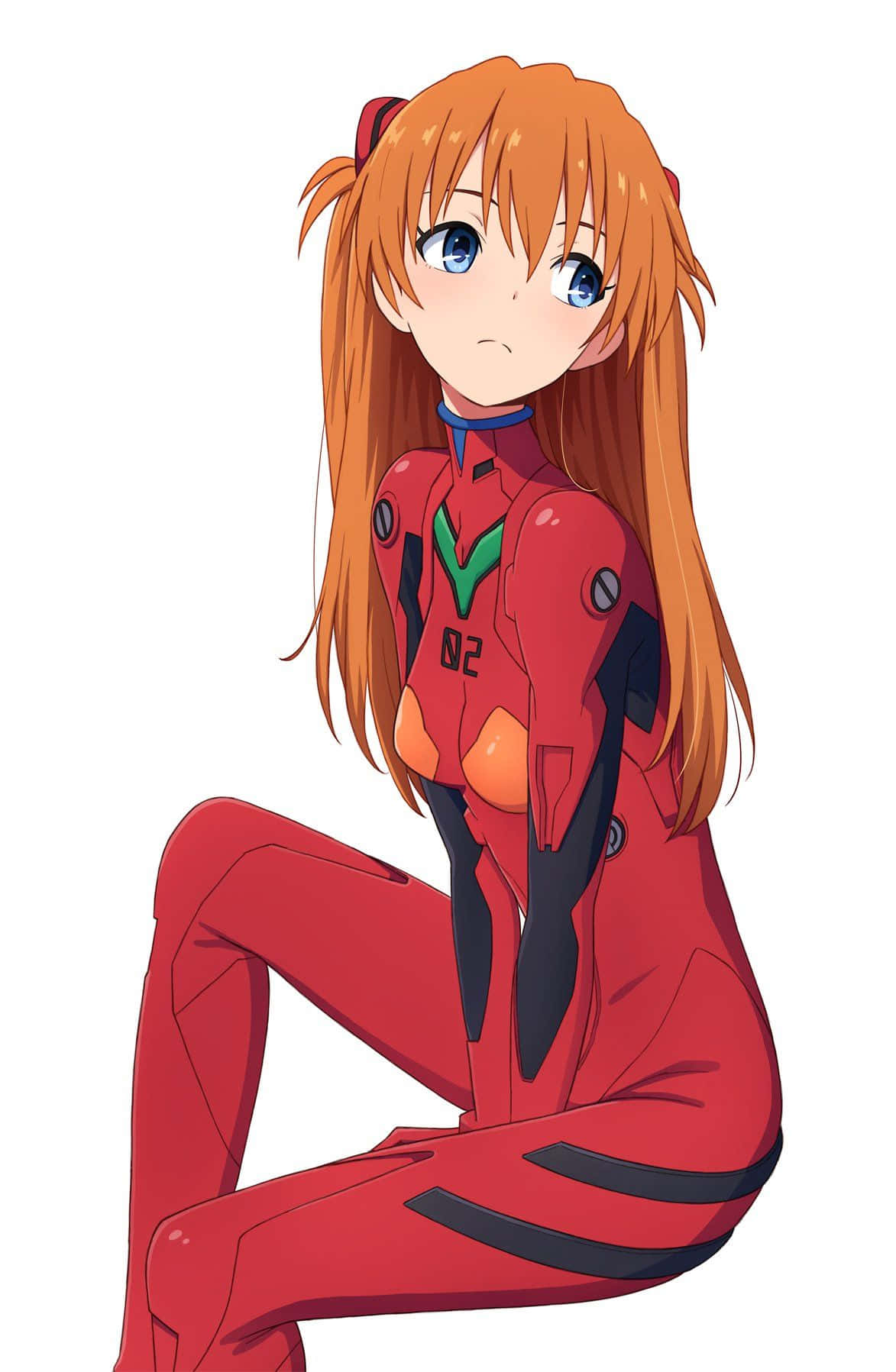 Asuka Langley Soryu In Action Pose Wallpaper