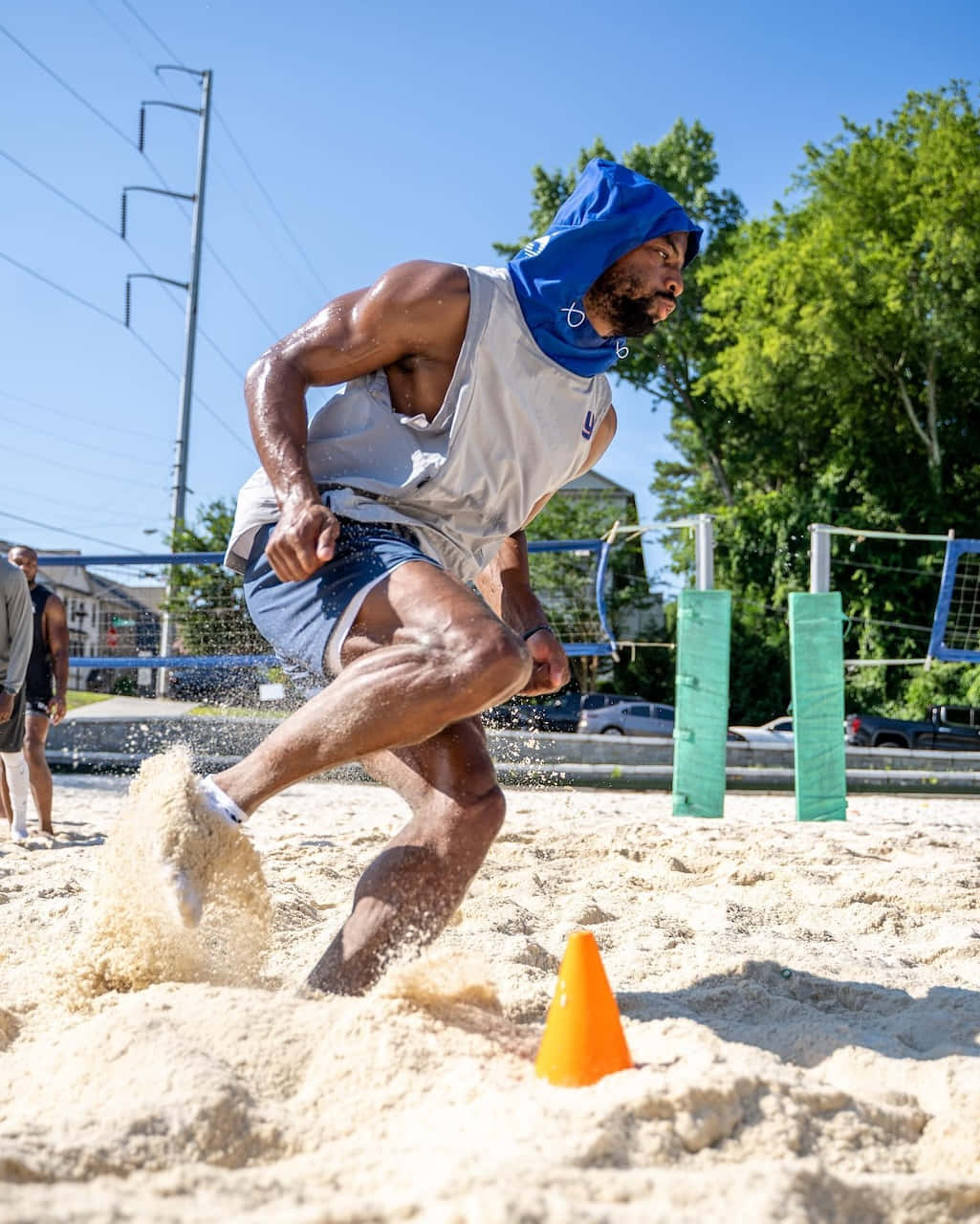 Athlete Training Sand Drill Wallpaper