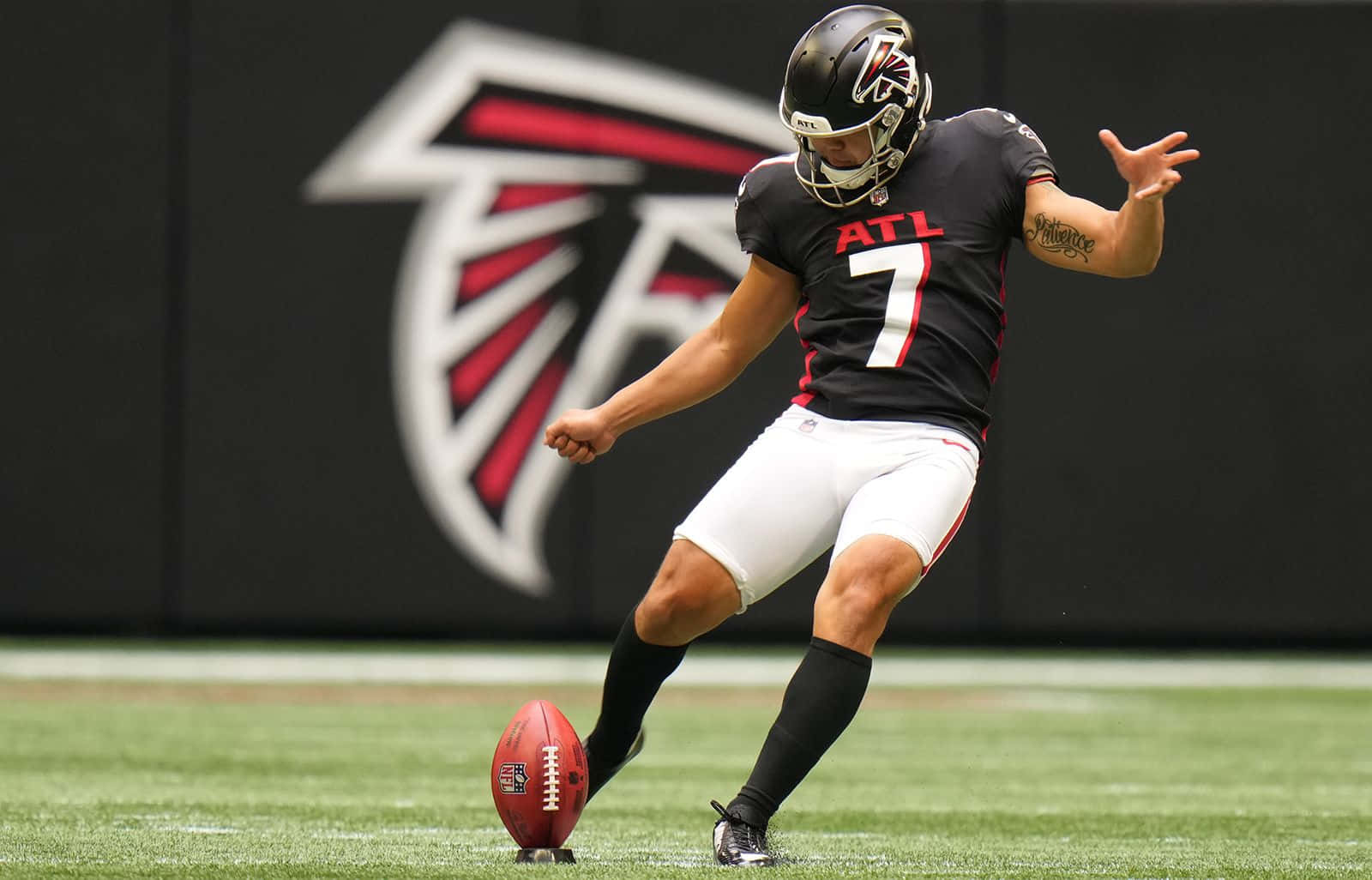 Atlanta Falcons Kicker Action Shot Wallpaper