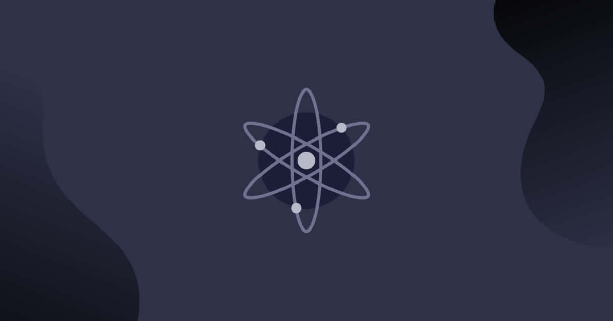 Atomic Symbol On A Dark Background Wallpaper