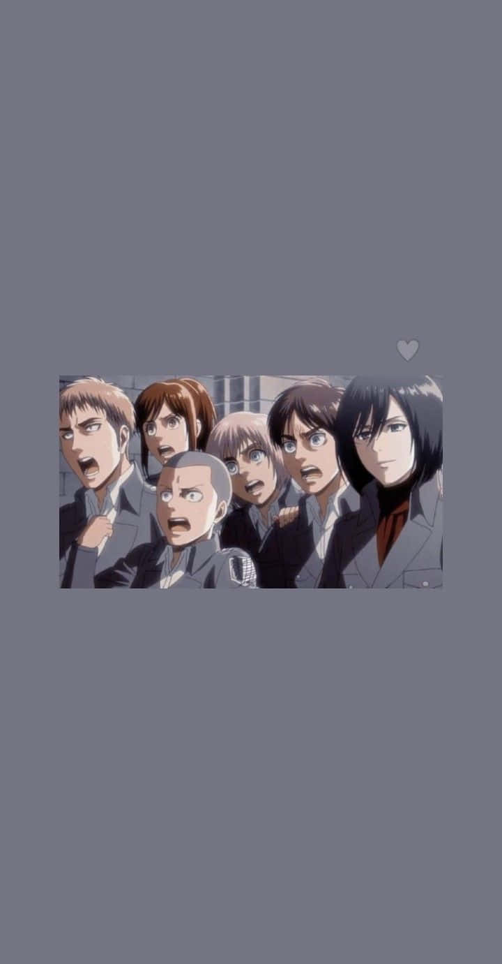 Attackon Titan Characters Shocked Expression Wallpaper