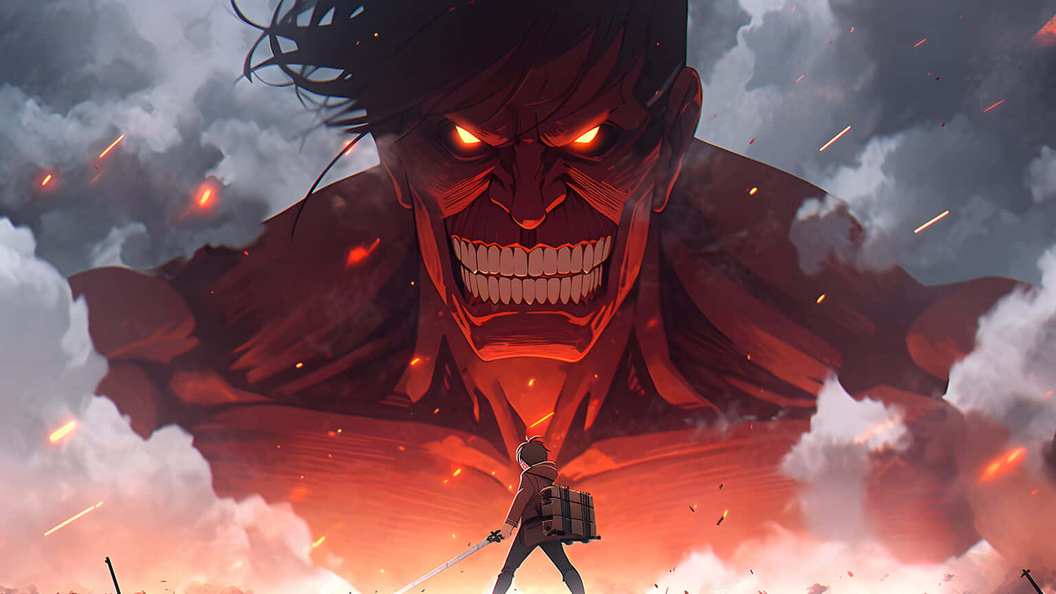 Attackon Titan Epic Confrontation Wallpaper