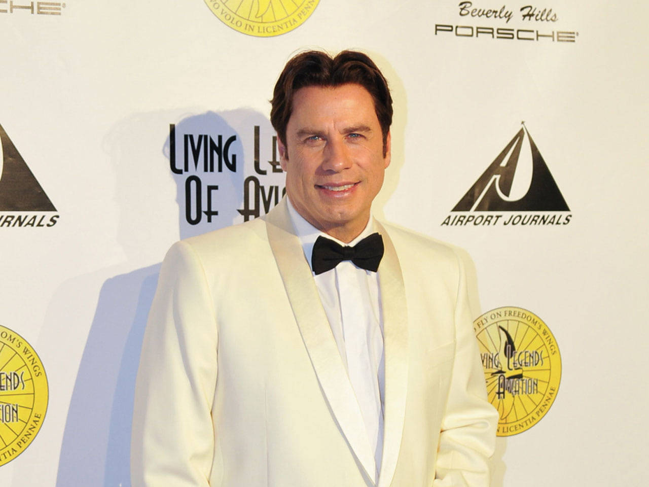 Attractive John Travolta Awards Night Wallpaper