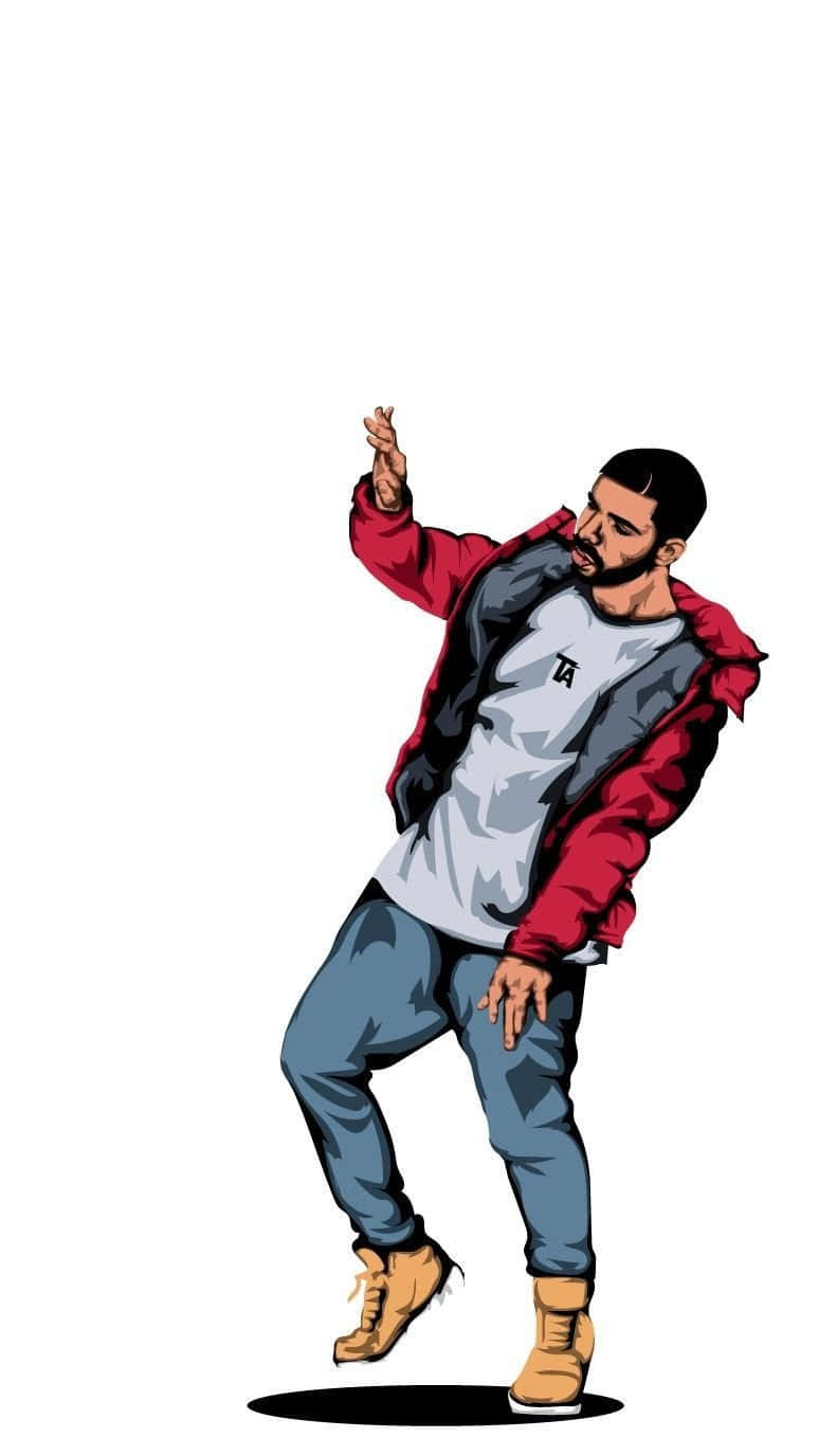 Aubrey Drake Graham Cartoon Rappers Wallpaper