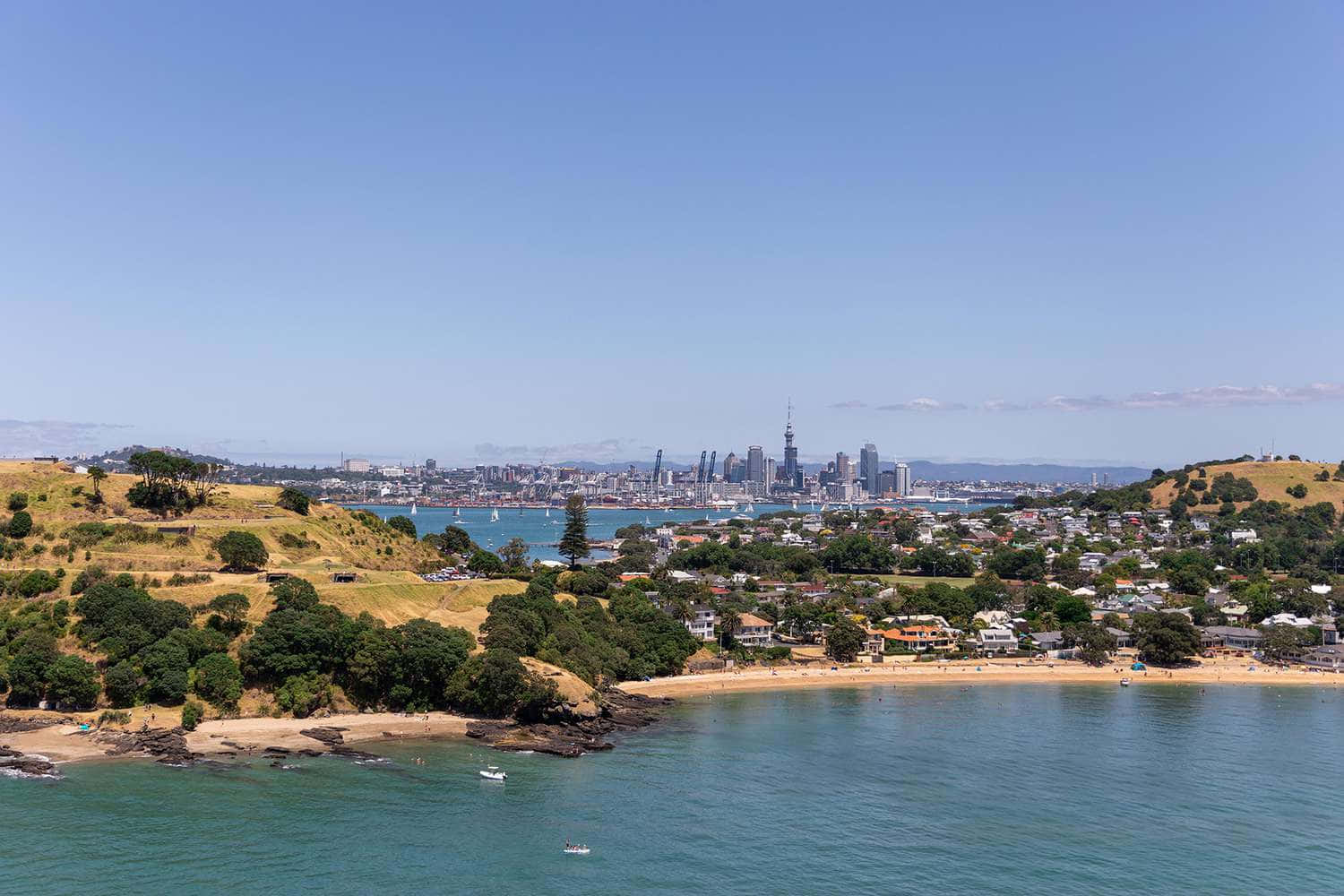 Auckland_ Skyline_and_ Coastline_ View Wallpaper