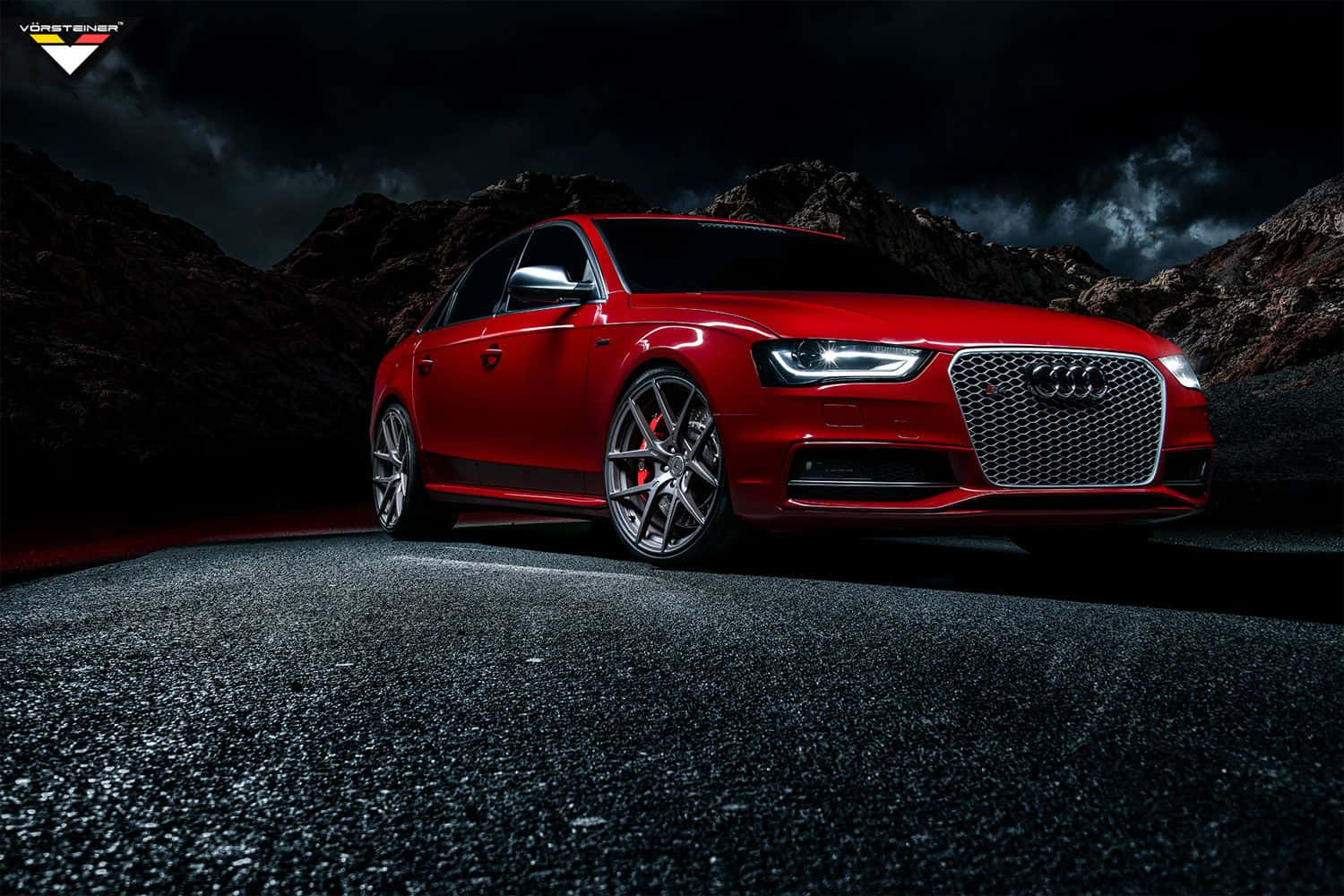 Audi S4 On Highway Wallpaper