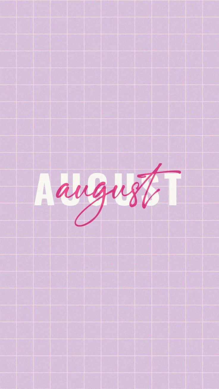 August Purple Grid Background Wallpaper