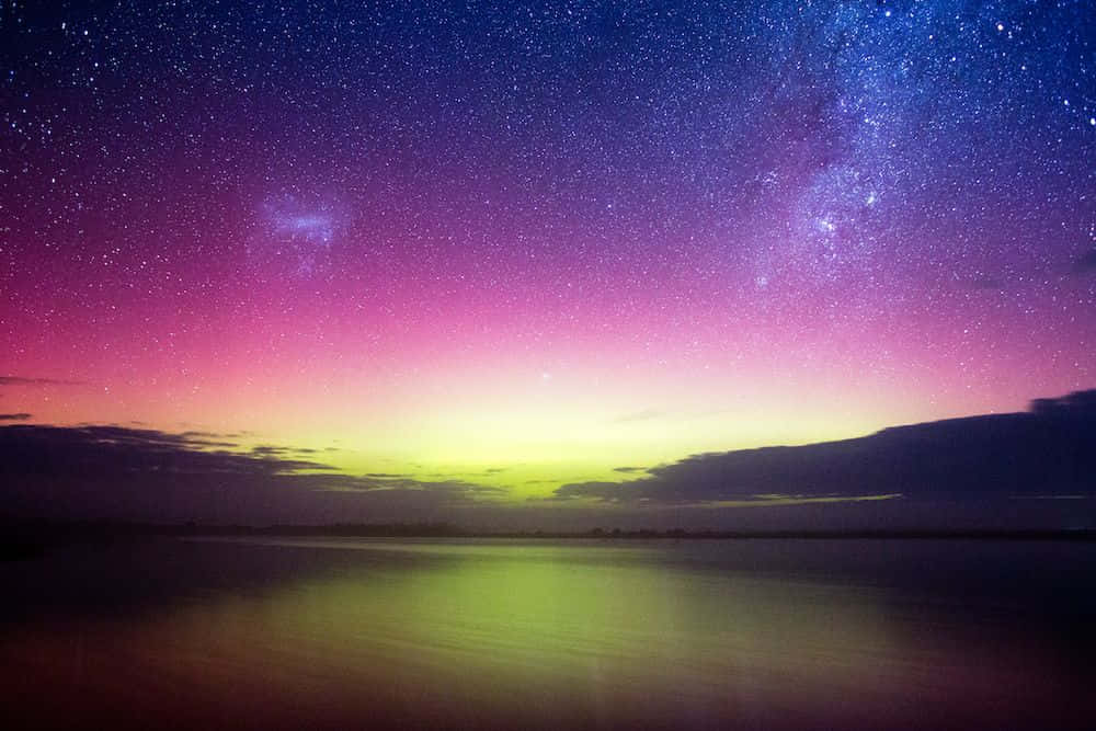 Aurora Australis Starry Night Sky Wallpaper