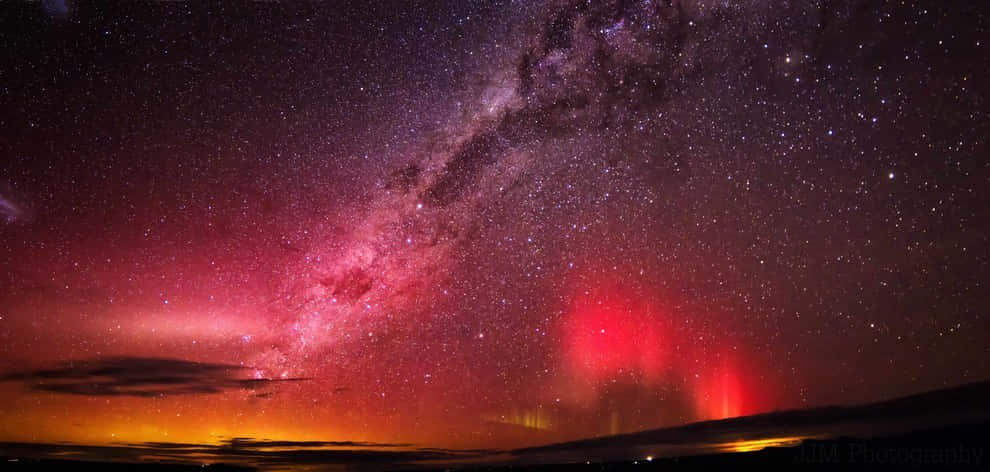 Aurora Australisand Milky Way Panorama Wallpaper