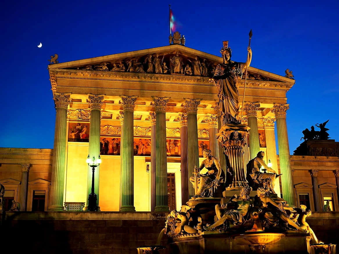 Austrian Parliament Buildings, Vienna Wallpaper