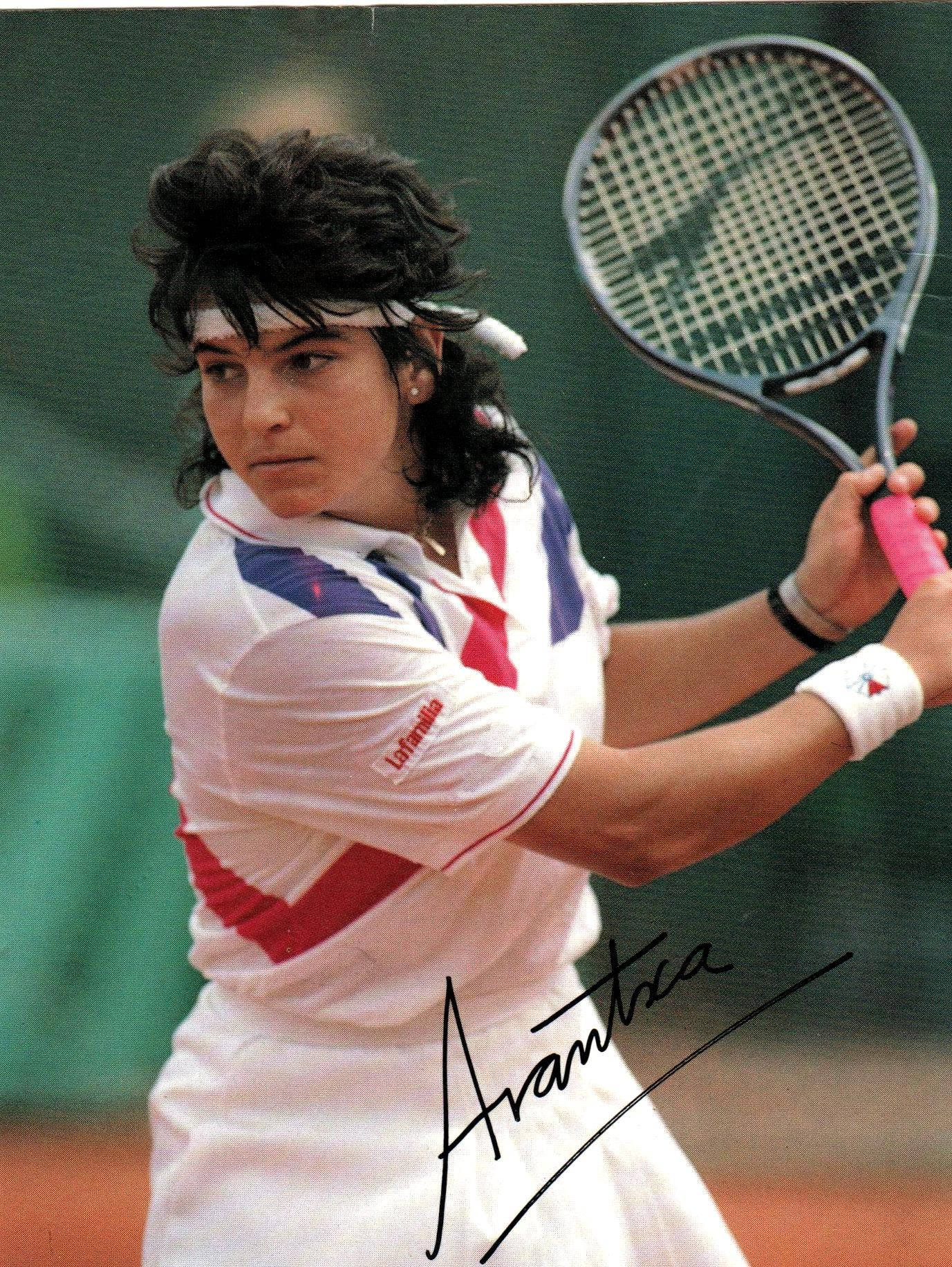 Autographed Poster Of Arantxa Sanchez Vicario – Tennis Legend Wallpaper