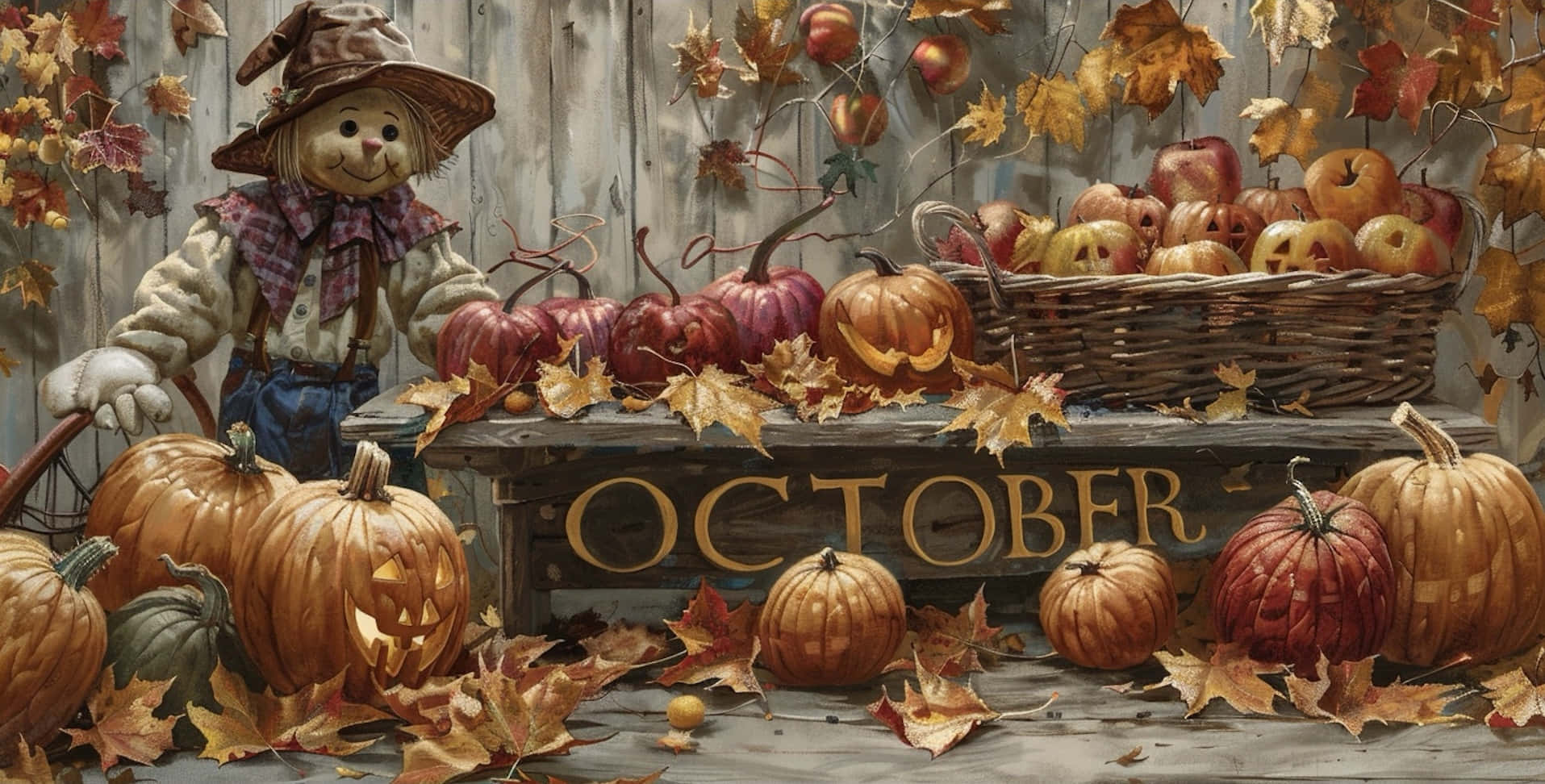 Autumn Harvest October Desktop Wallpaper Wallpaper