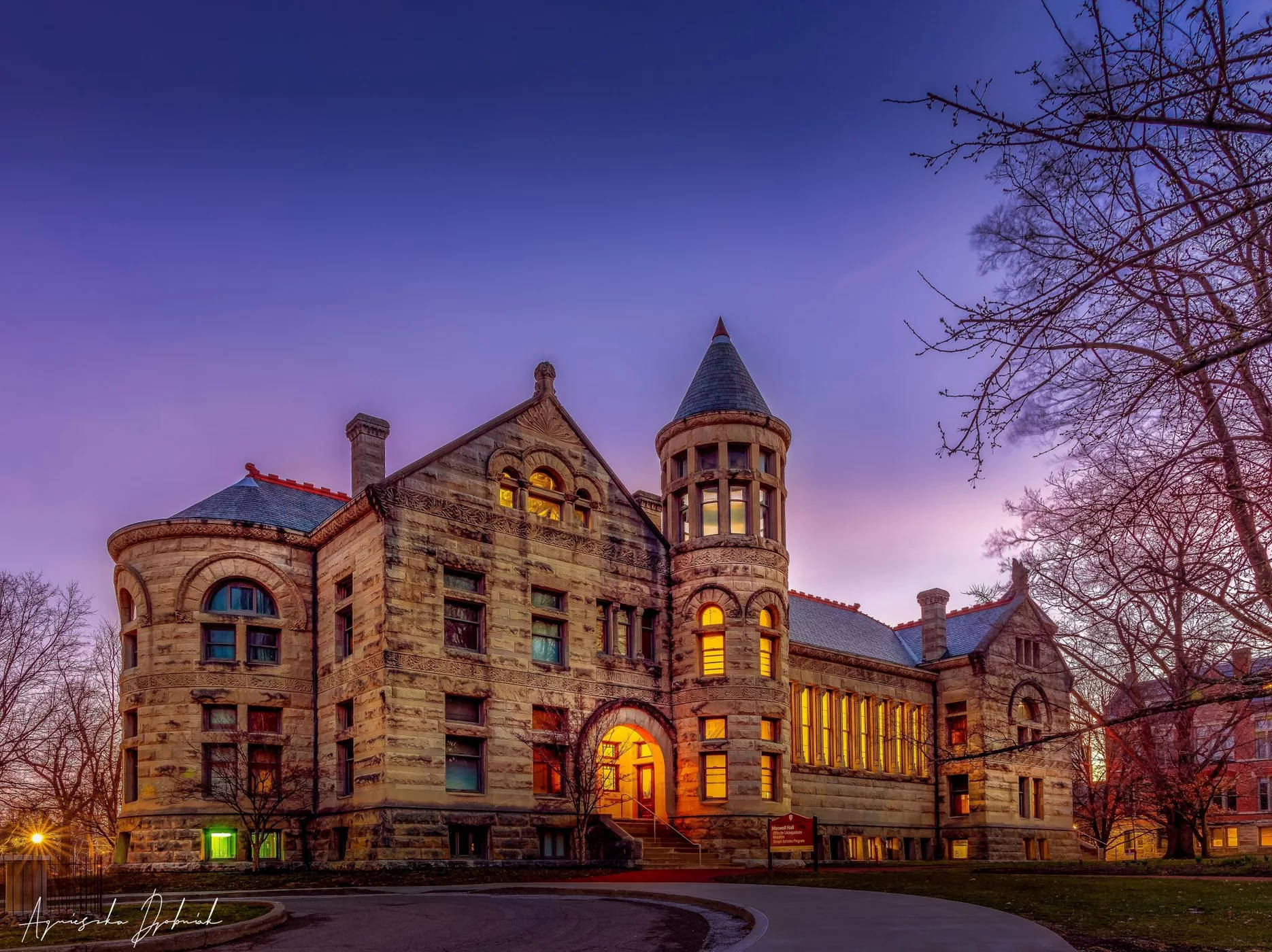 Autumn Indiana University Bloomington Maxwell Hall Wallpaper