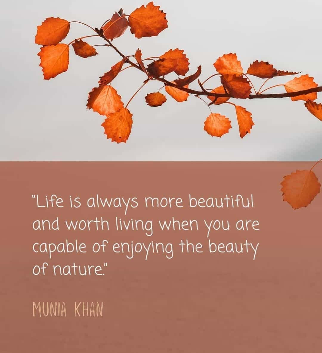 Autumn Leaves Beauty Quote Wallpaper