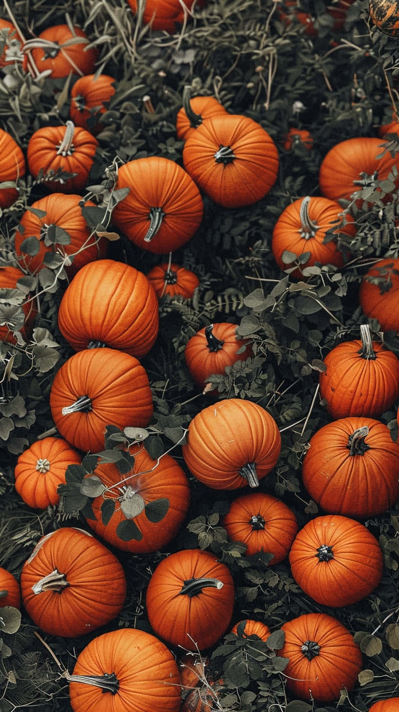 Autumn Pumpkin Patch Aesthetic.jpg Wallpaper