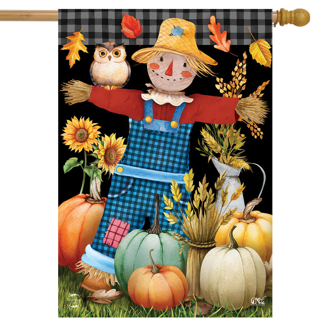 Autumn Scarecrow Guarding The Field Wallpaper