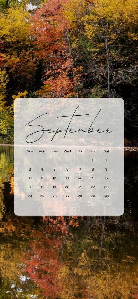 Autumn September Calendar Wallpaper Wallpaper