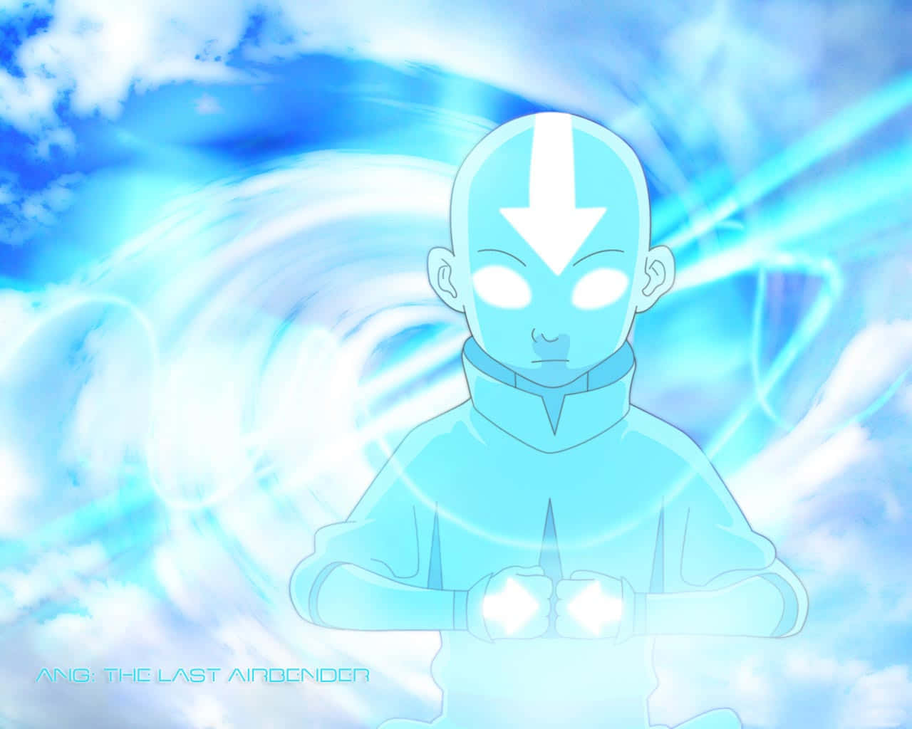 Avatar Aang Meditating Energy Wallpaper